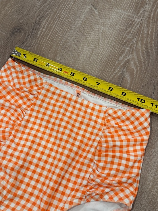 Orange Gingham High-Waisted Bikini Set - Picture 5 of 5